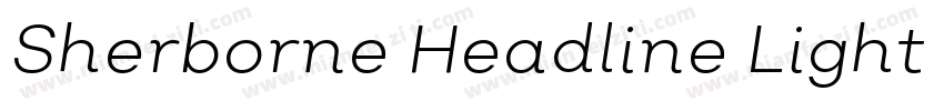 Sherborne Headline Light Italic字体转换